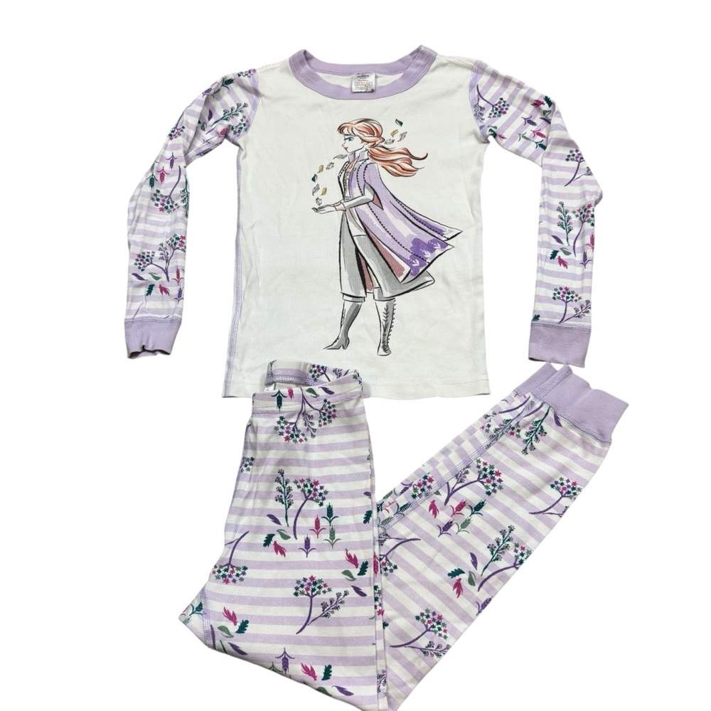 Girl’s Frozen II Hannah Andersson Two Piece Pajama Set Size 6-7